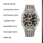 NAVIFORCE Silicone Chronograph Watch – Waterproof Sport Accessory for Men