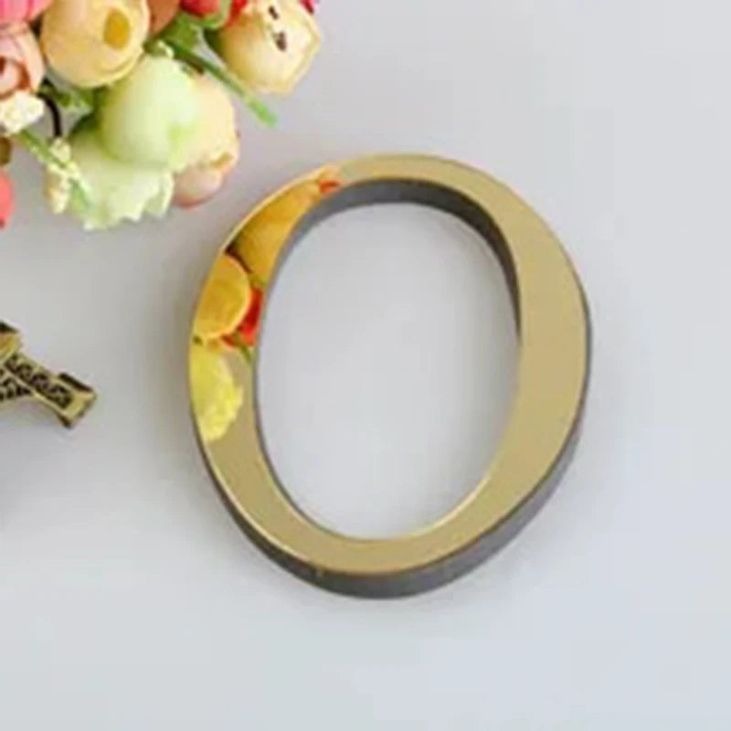 3D Gold Acrylic Letter Wall Stickers – Self-Adhesive Alphabet Home Decor
