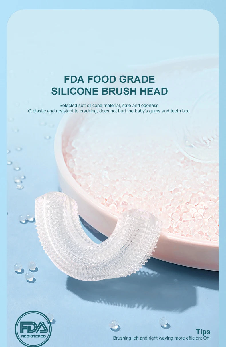 U-Shaped Electric Toothbrush – Silicone Sonic Rechargeable Kids Toothbrush