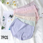 Cotton Mid-Waist Panties – Breathable Solid Color Underwear for Women