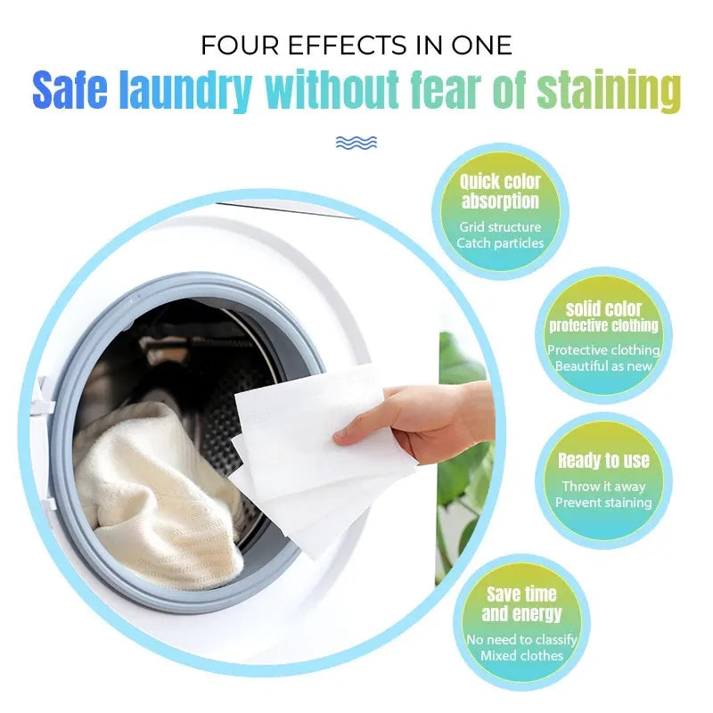 Color Catcher Laundry Sheets – Stain Absorbing Fabric for Mixed Washes