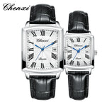 Quartz Couple Watches – Waterproof Leather Calendar Wristwatch for Daily Wear
