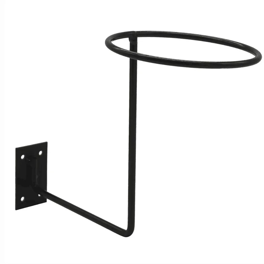 Wall Mounted Steel Helmet Rack – Black and White Hanger for Motorcycle Gear