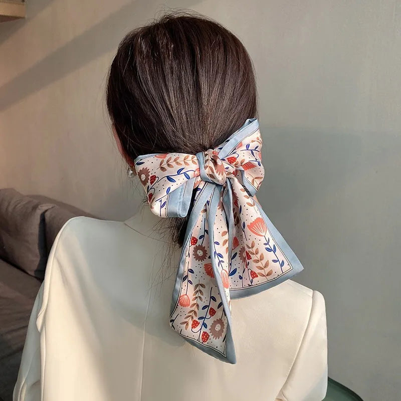 Knitted Lace Flower Hair Scarf – Boho Triangle Headband for Women Hair Styling