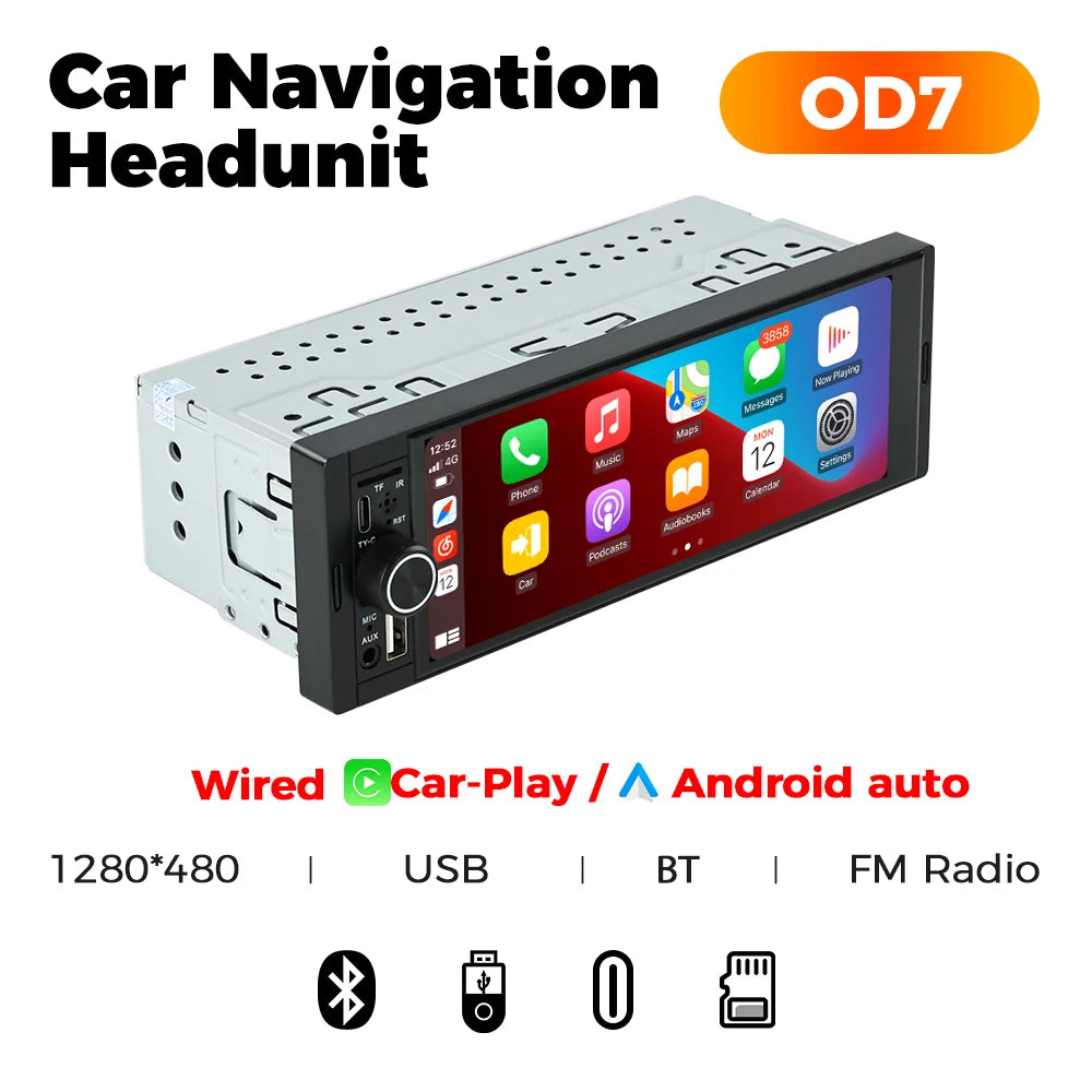 Car Multimedia Player – 6.86 Inch Touchscreen for Apple CarPlay and Android