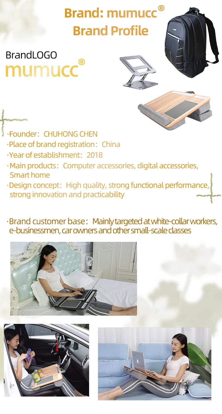 Multifunctional Laptop Desk – Foam Cushion Tray for Home Office Work