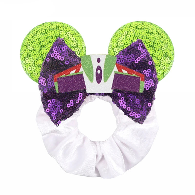 Velvet Sequin Mouse Ear Scrunchies – Elastic Hair Accessories for Kids Party