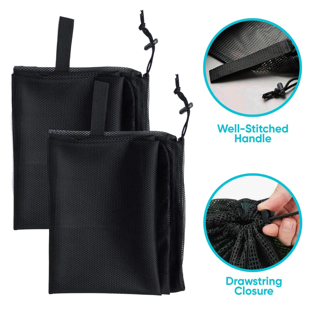 Large Mesh Laundry Bag – 60x90cm Drawstring Organizer for Washing Clothes