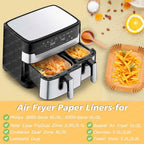Parchment Paper Liners – Non-Stick Baking Sheets for Dual Basket Air Fryers