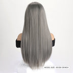 Long Straight Synthetic Wig – 26-Inch Colored Hair for Cosplay Halloween