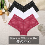 Floral Lace Panties – Sexy V-Waist Breathable Underwear for Women