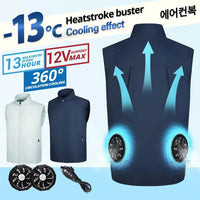 Air-Conditioned Cooling Vest – 13-Hour Fan System for High-Temperature Work