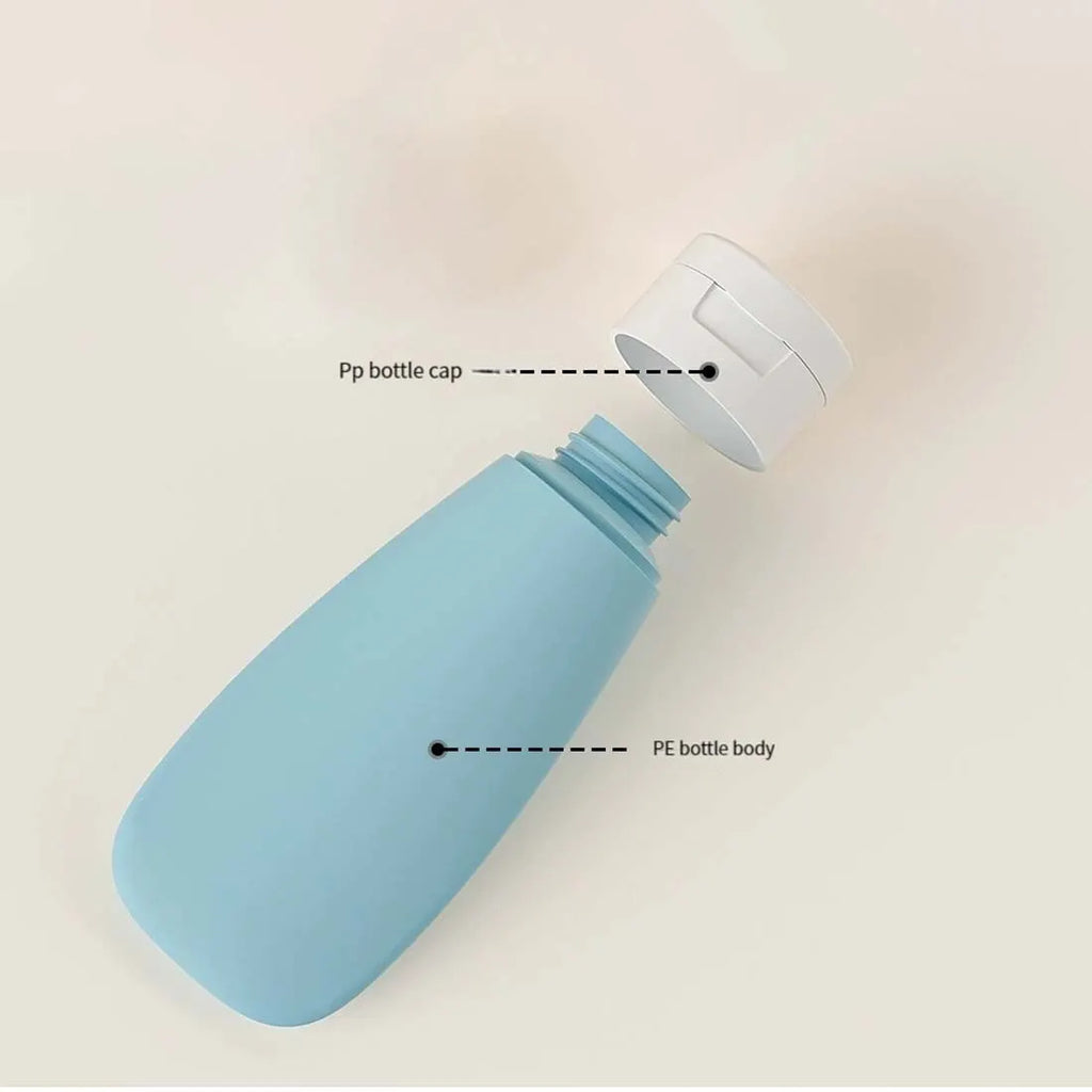 Refillable 60ml Squeeze Tubes – Soft Silicone Containers for Travel Toiletries