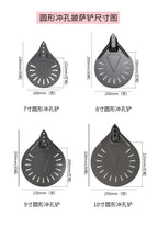 Perforated Aluminum Pizza Peel – Non-Slip Wooden Handle for Home Baking