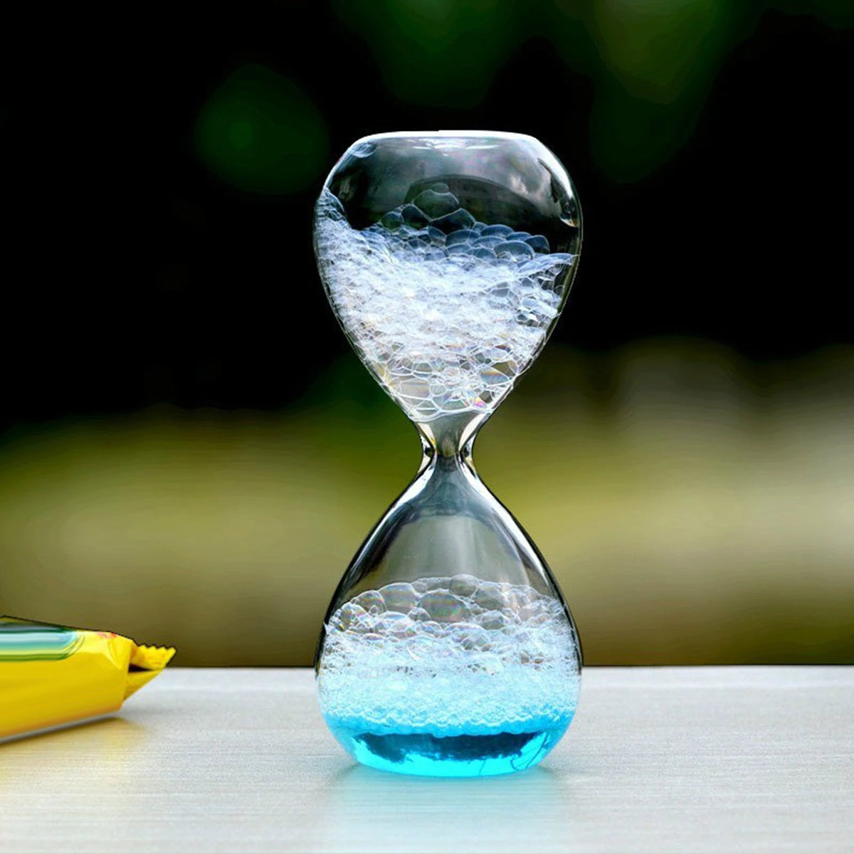 Crystal Singing Hourglass – Decorative Bubbling Timer for Home Office Decor