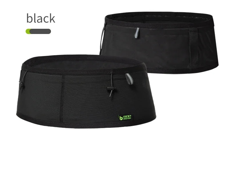 Woven Elastic Sports Waist Belt – Race Number Holder for Triathlon Marathon