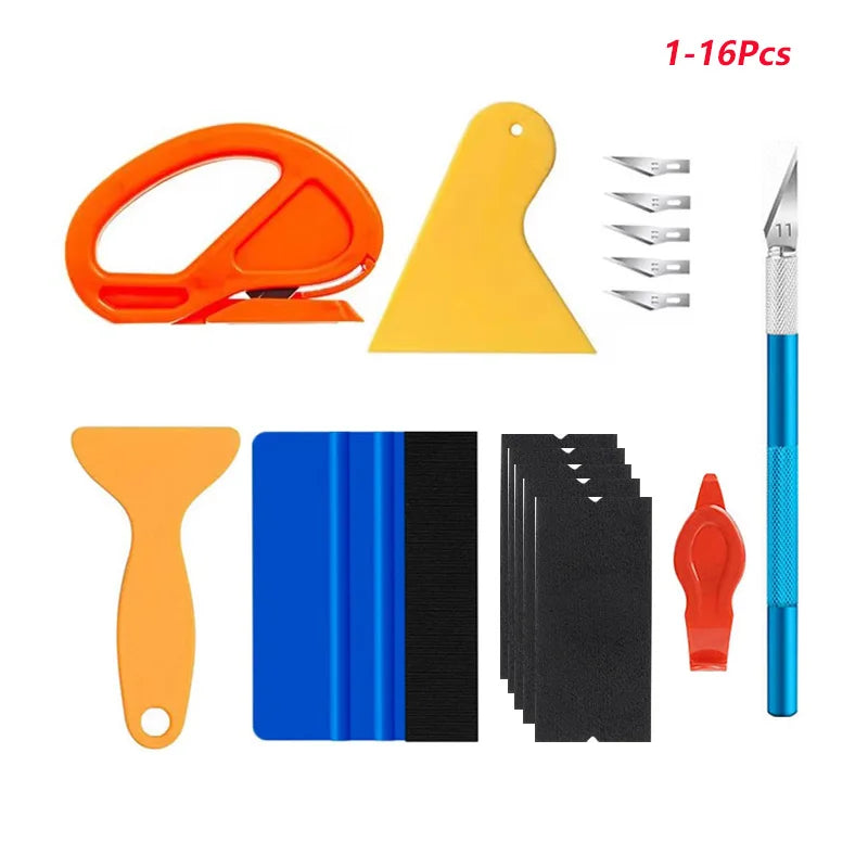 Vinyl Wrap Tool Kit – Felt Squeegee and Knife Set for Car Tinting