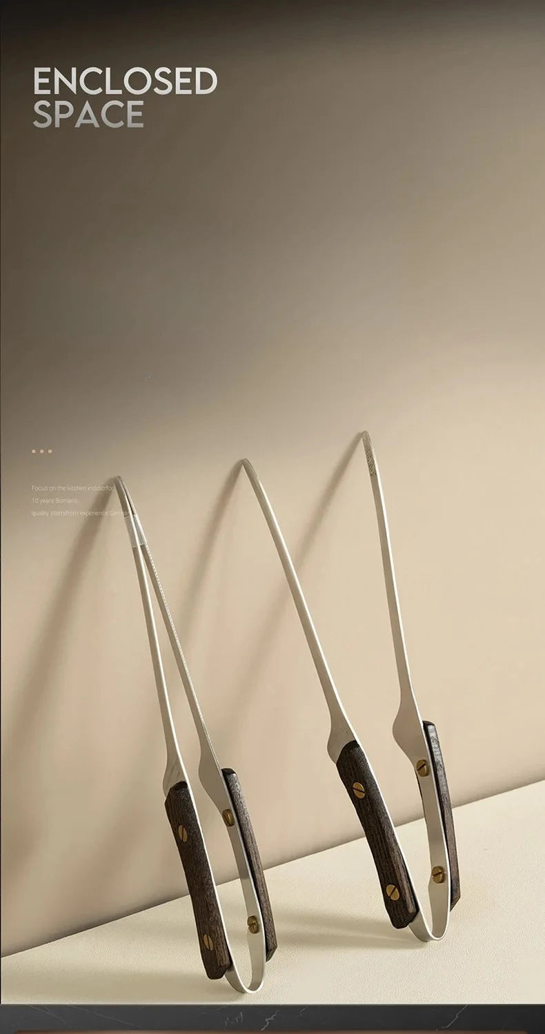 Stainless Steel BBQ Tongs – Heat Resistant Grill Utensils for Outdoor Cooking