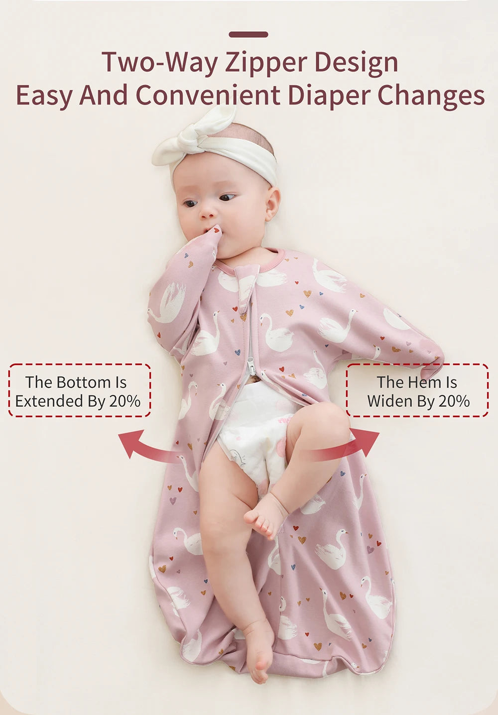 Cotton Baby Sleeping Bag – Anti-Shock Swaddle for Newborn Sleep