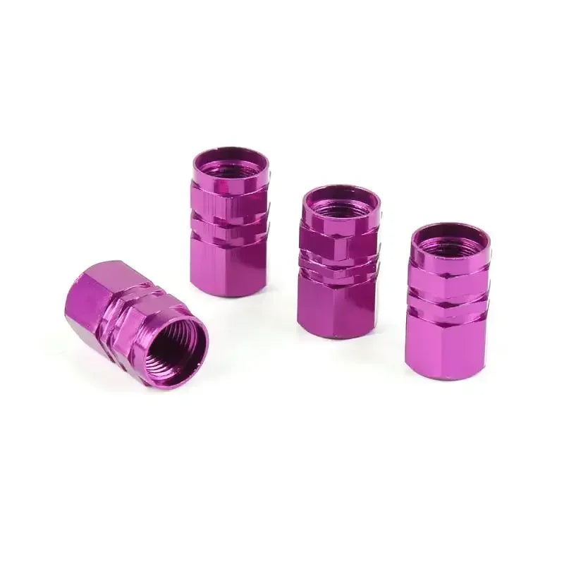 Aluminum Alloy Tire Valve Caps – Dustproof Rim Stem Covers for Automobiles