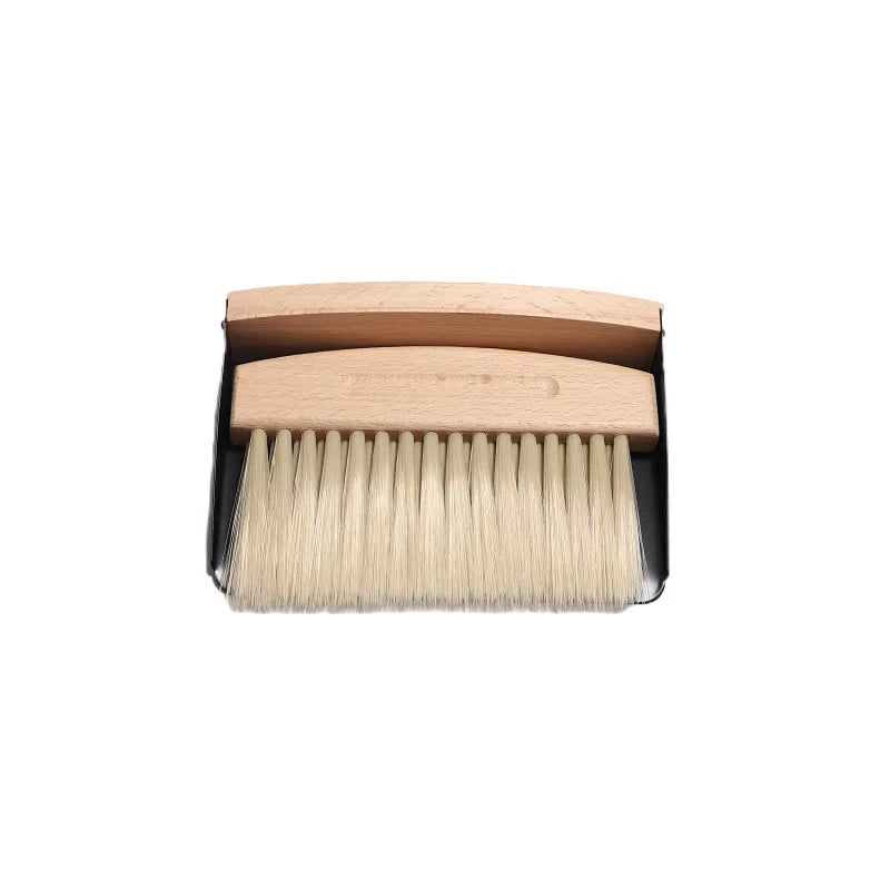 Mini Natural Wood Window Brush Set – Small Handheld Sweeper for Home Kitchen