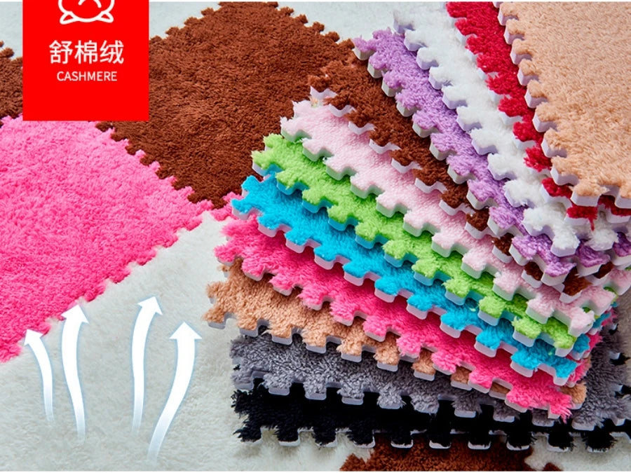 Soft Foam Patchwork Play Mats – Interlocking Carpet Tiles for Kids Rooms