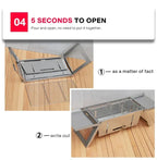Portable Charcoal Barbecue Grill – Folding Stainless Steel Stove for Outdoor BBQ