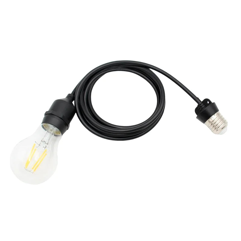 Waterproof E27 Lamp Socket – Outdoor Extension Cord for Garden Lighting