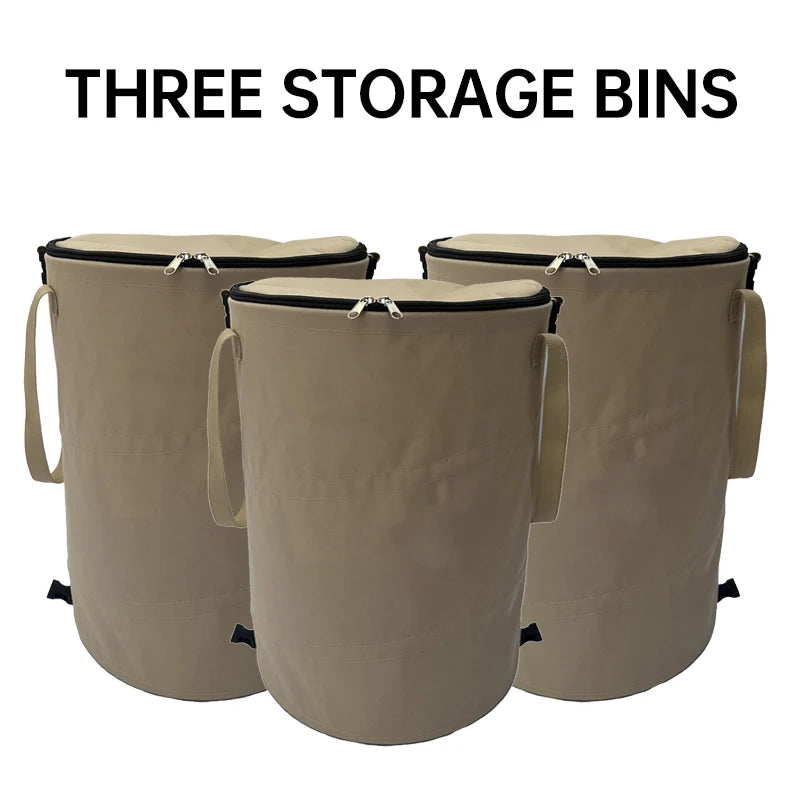 Foldable Outdoor Trash Can – Large Capacity Storage Bin for Camping and Laundry