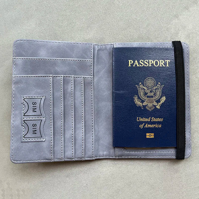 Personalized Passport Cover – RFID Blocking World Map Design for Travel