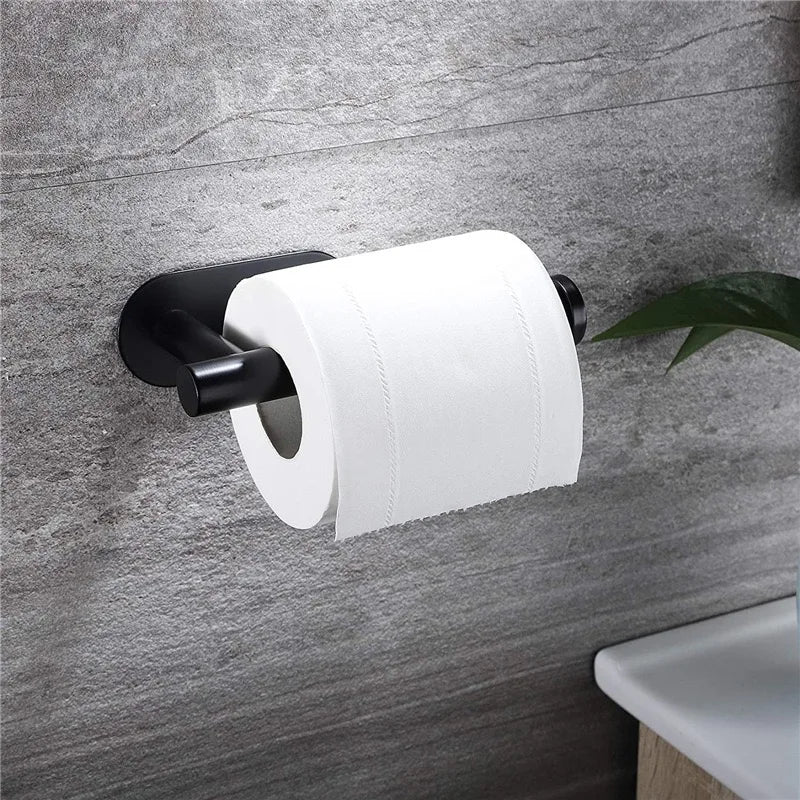 Adhesive Paper Towel Holder – Wall Mounted Rack for Kitchen and Bathroom