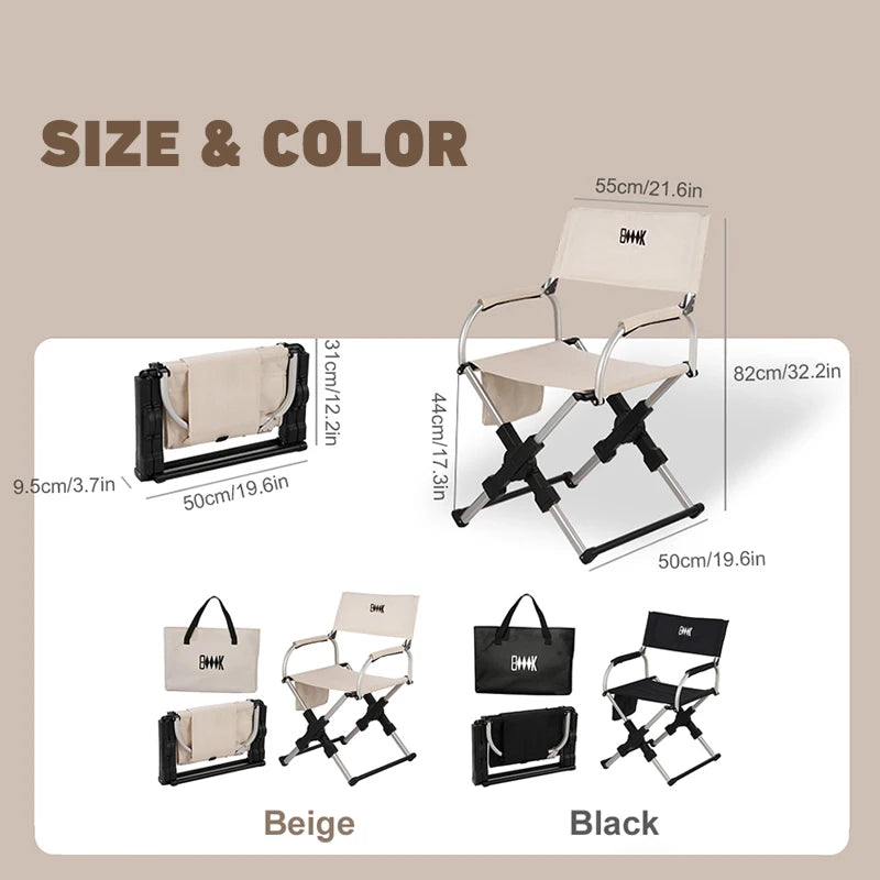Foldable Director Chair – Aluminum Alloy for Camping Beach and Fishing