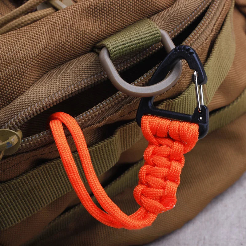 Braided Paracord Keychain – 20cm Military Nylon Lanyard for Outdoor Gear