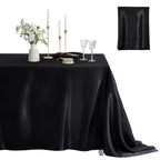 Rectangle Satin Tablecloth – Silky Soft Solid Table Cover for Wedding Banquet