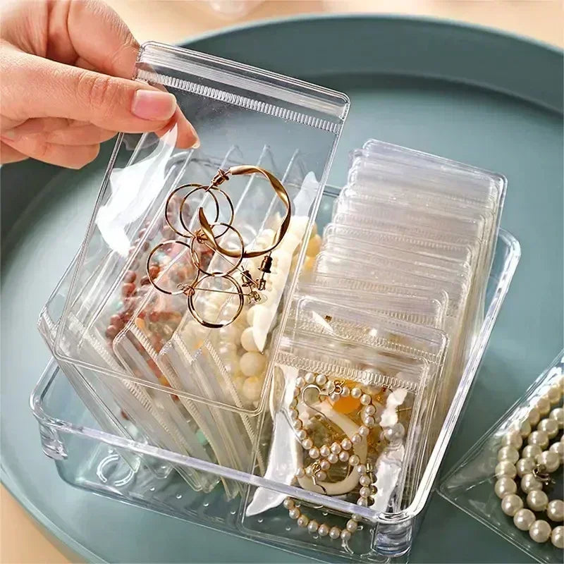 Transparent PVC Zip Jewelry Pouches – Anti-Oxidation Bags for Storage