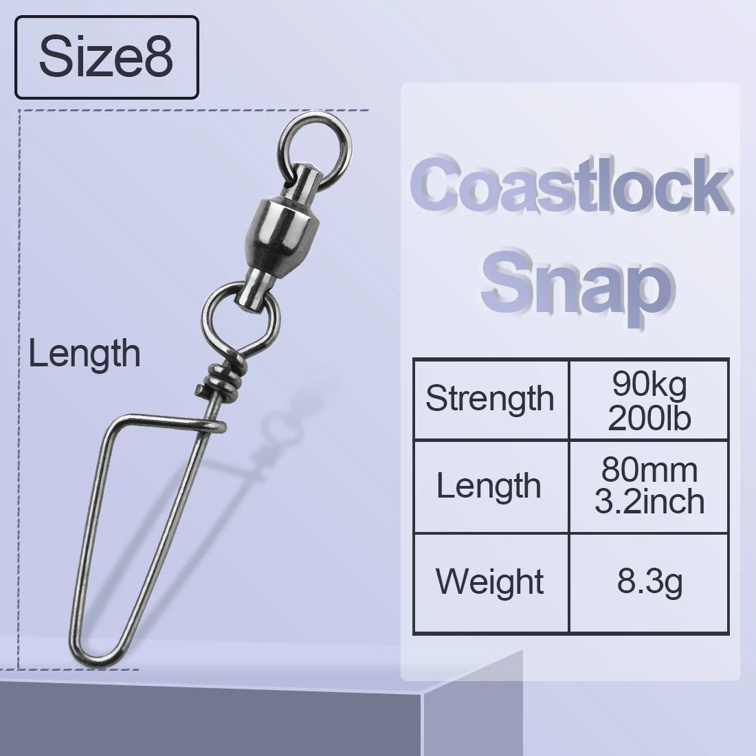 Ball Bearing Fishing Swivels – Stainless Steel Coastlock for Saltwater Angling