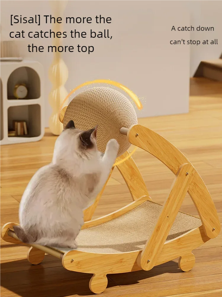 Vertical Sisal Cat Scratcher – Scratch-Resistant Claw Toy for Indoor Kittens