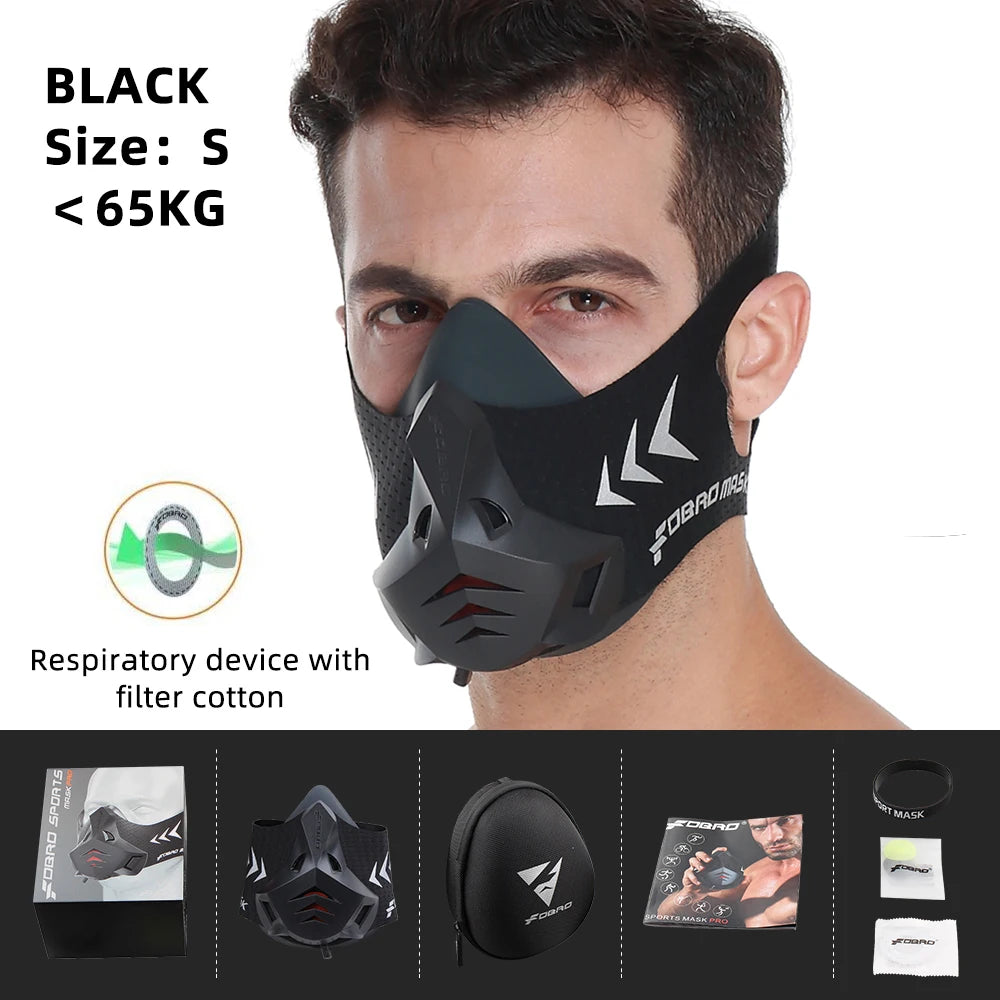 Elevation Training Mask – Black Fitness Gear for Running and Gym Workouts