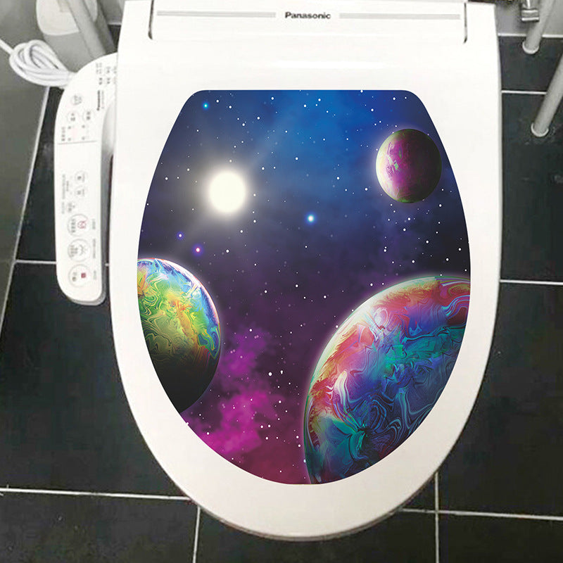 Decorative Toilet Seat Decal – Underwater Sea Shell Art for Bathroom Decor