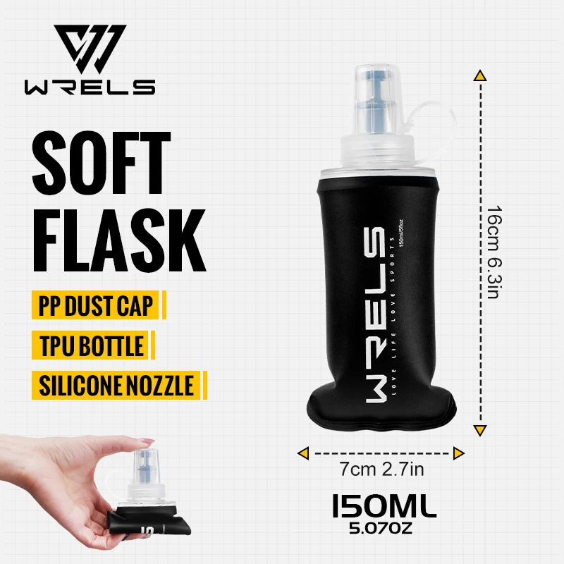 TPU Soft Water Bottle – Foldable BPA Free Hydration Flask for Running Hiking