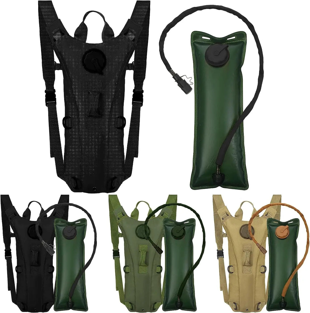 Waterproof Nylon Hydration Backpack – 3L Water Bladder for Hiking and Cycling