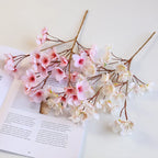Artificial Silk Cherry Blossom Branch – 41cm Peach Floral for Wedding Decor
