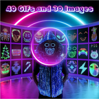 LED Gesture Sensing Mask – Luminous Kids Costume for Halloween Parties