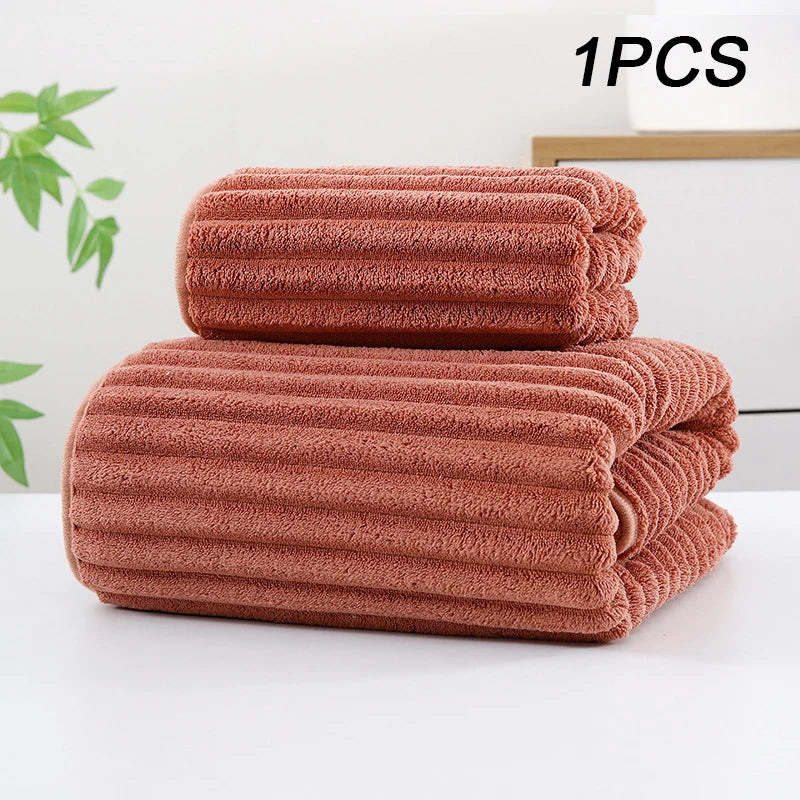 Bamboo Charcoal Coral Velvet Bath Towel – Super Absorbent for Daily Bathroom Use