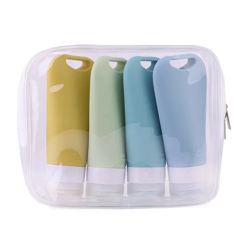 Silicone Travel Dispenser Bottles – Leakproof 90ml Containers for Toiletries
