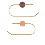 Self-Adhesive Brass Toilet Paper Holder – Wall Mounted Wood Tissue Rack for Bathroom
