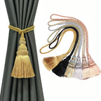 Decorative Curtain Tassel Tieback – Braided Rope Holder for Home Decor