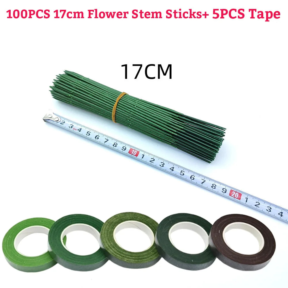Floral Stem Wire and Tape – DIY Handmade Material for Bouquet Arranging