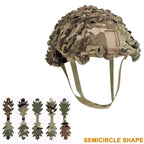 3D Camo Mesh Helmet Cover – Laser Cut Leaf Accessory for Airsoft and Hunting