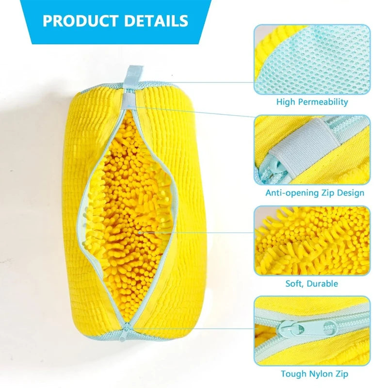 Mesh Shoe Washing Bag – Protective Cotton Net for Sneaker Laundry Cleaning